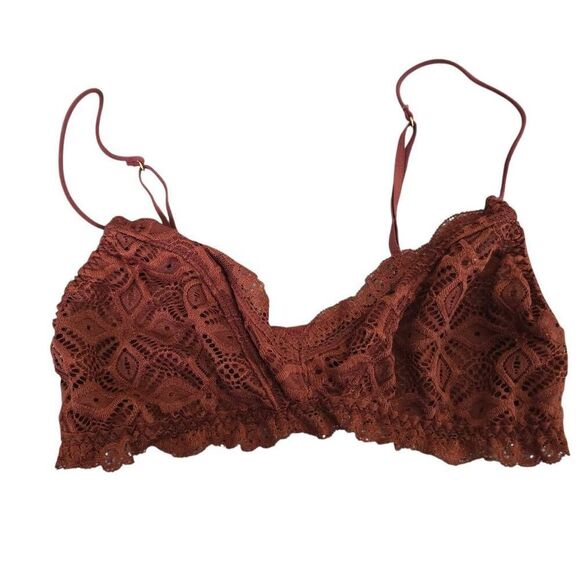 Out from Under by Urban Outfitters Bra Women's Medium Burnt Orange Lace Bralette - Picture 1 of 6